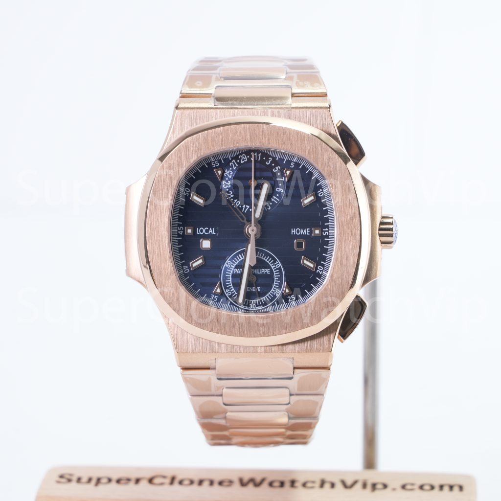 Patek Philippe Nautilus 5990 Blue Rose Gold 40.5mm Replica Watch