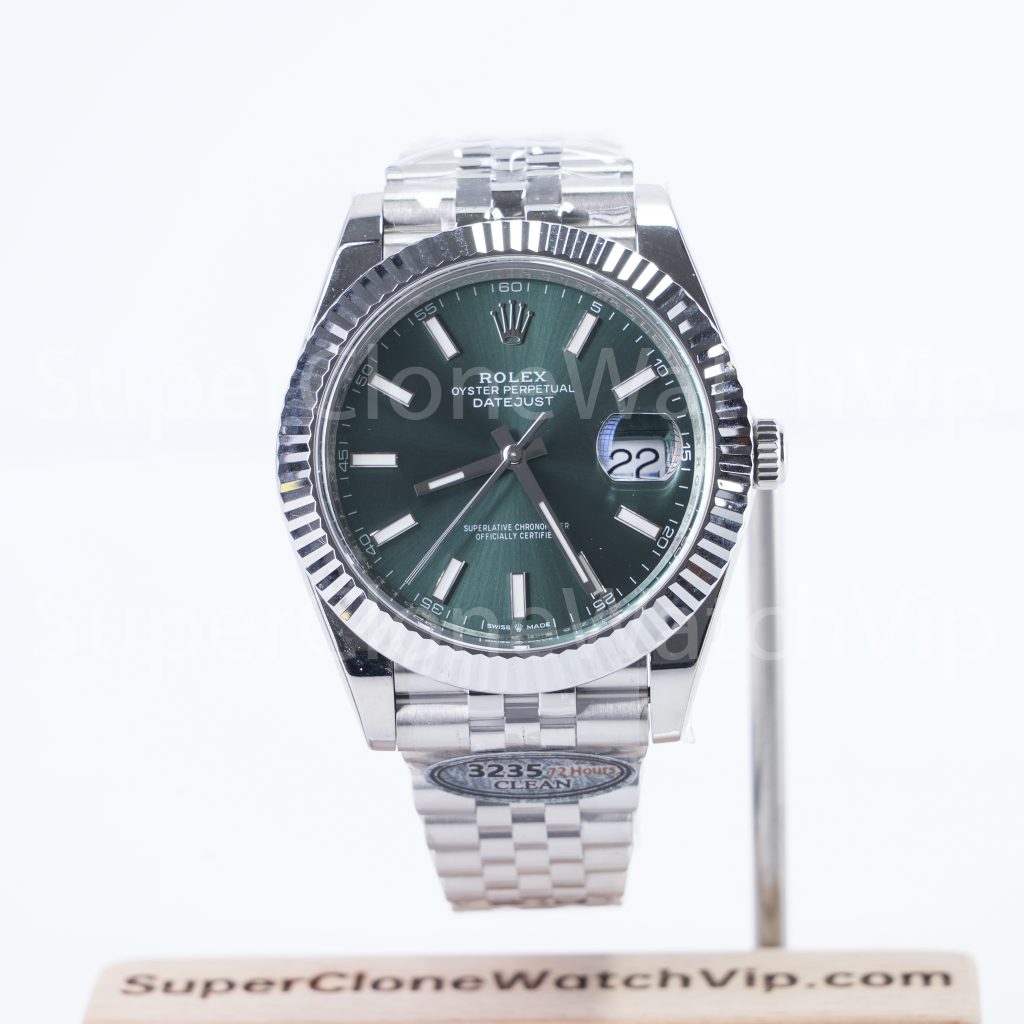 Rolex DateJust 126334 Matte Blue Green Dial 41mm 11 Super Clone Watch