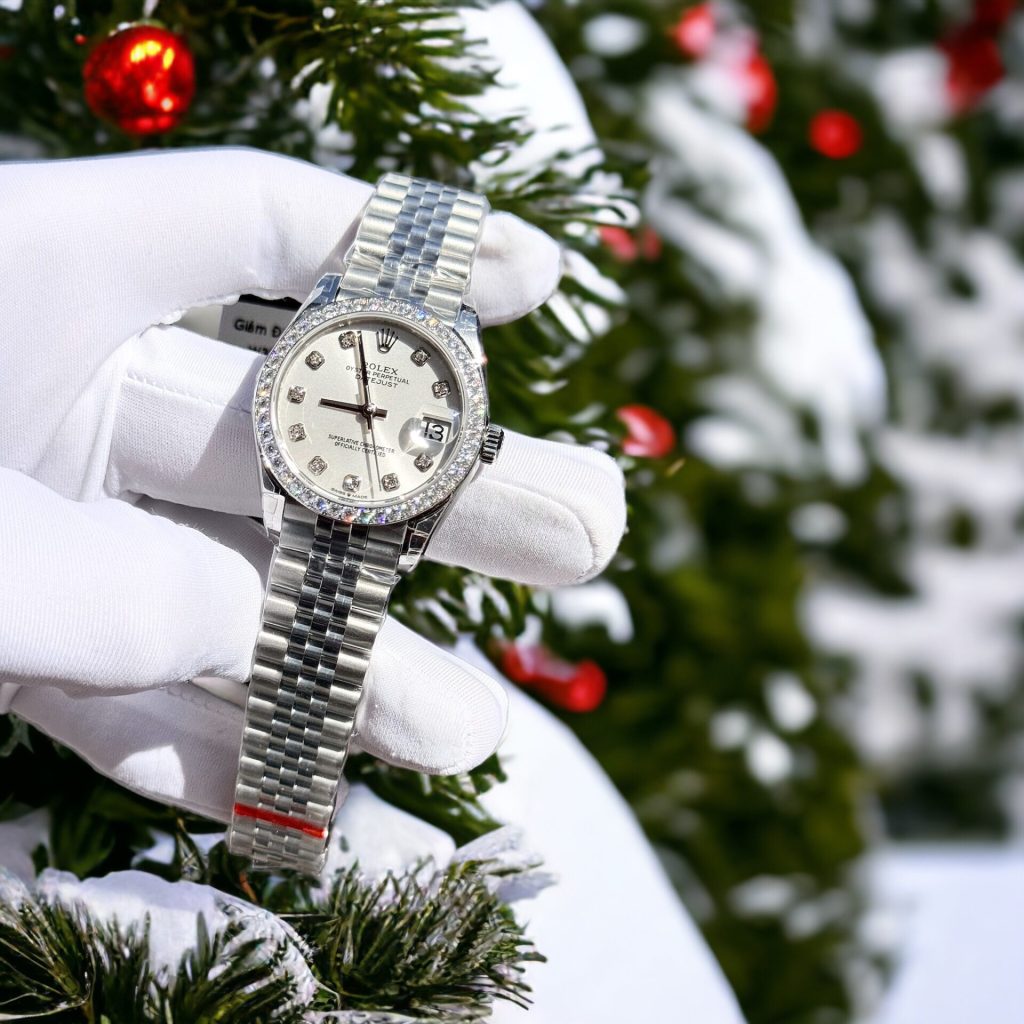 Rolex DateJust 178384 Moissanite White Dial Moissanite Bezel 31mm 1