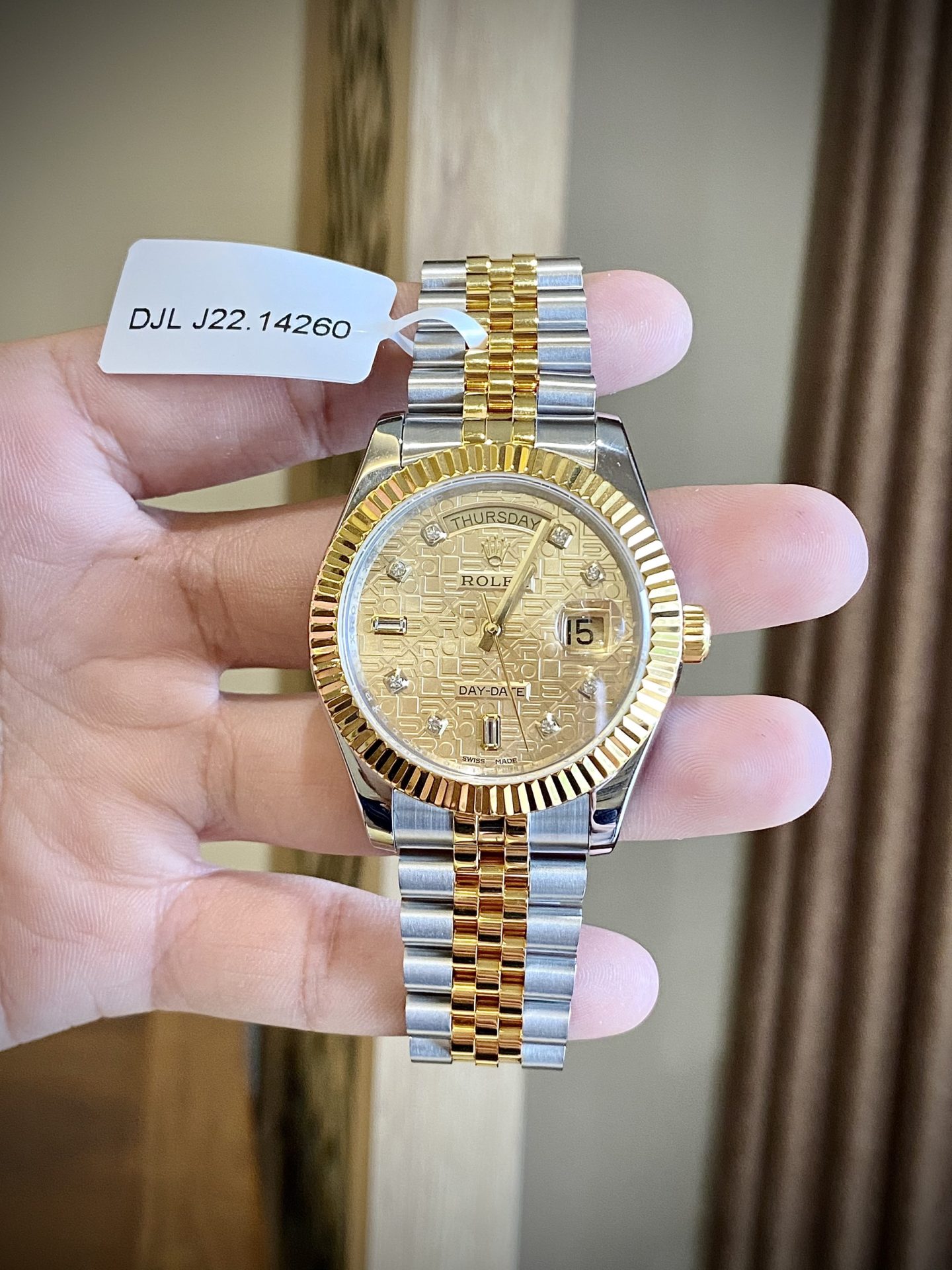 Rolex Day-Date gold dial formal replica watch product photo