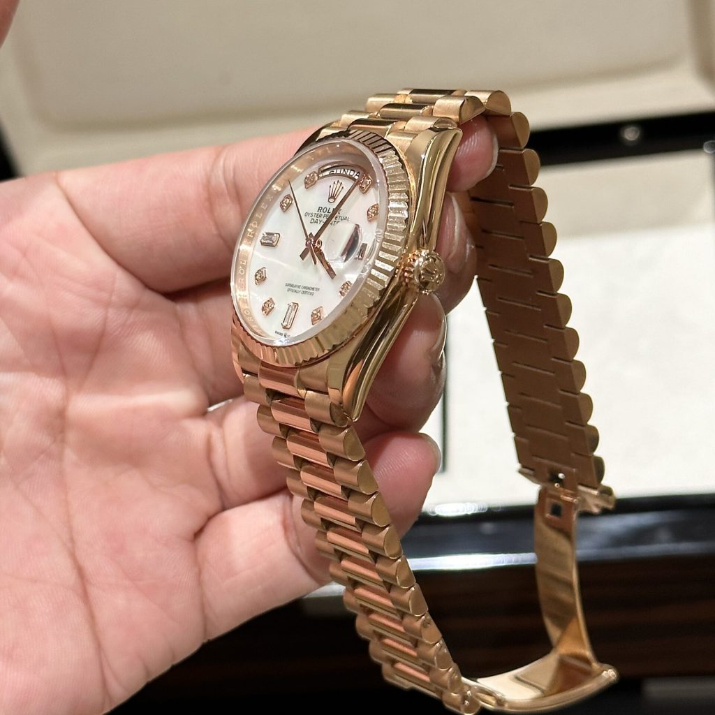 Rolex Day Date 228235 Moissanite Mother of Pearl Dial 36mm 2