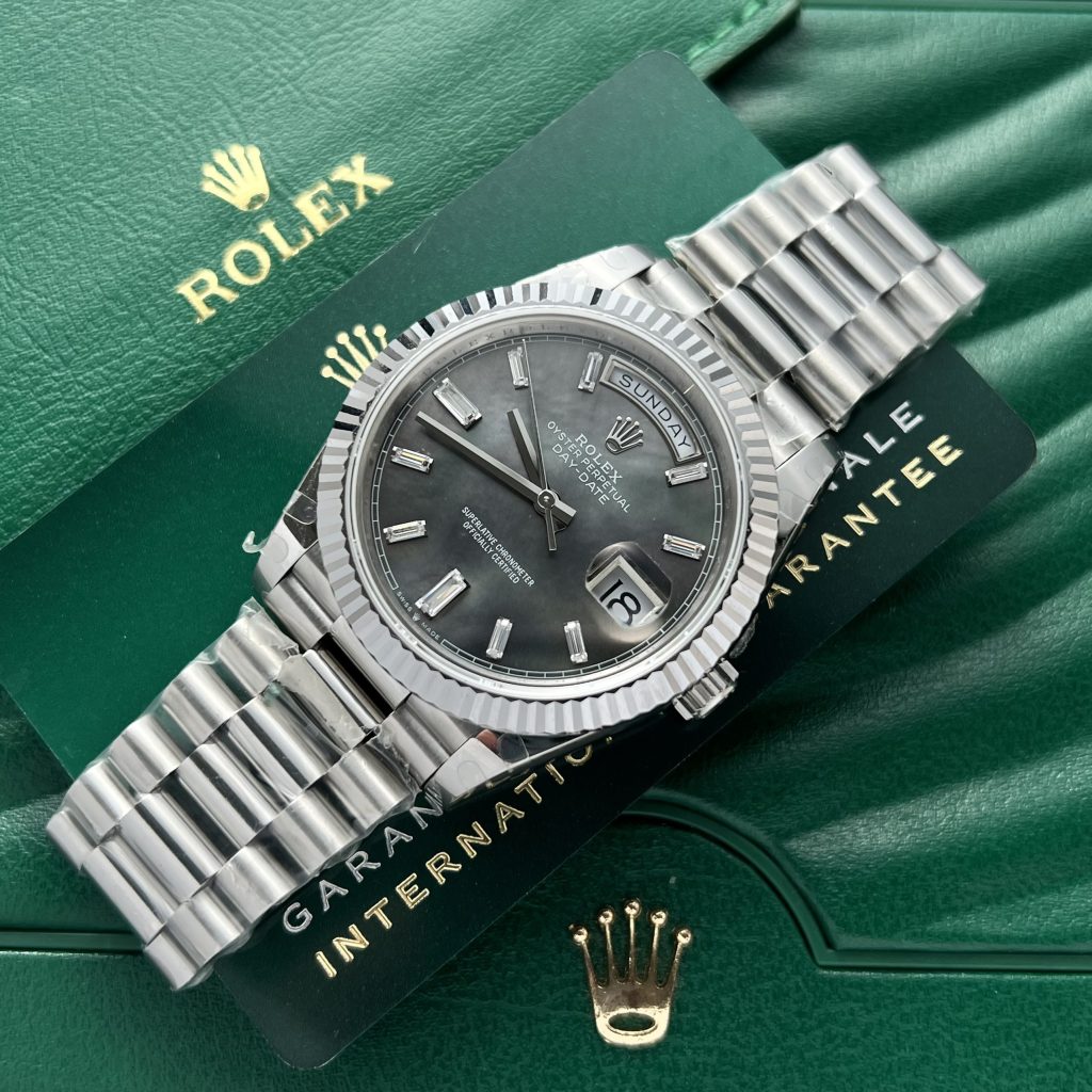 Rolex Day Date 228239 Black Mother of Pearl Dial 40mm 2 scaled