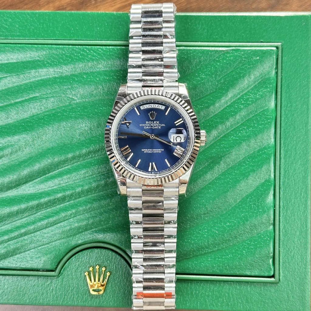 Rolex Day Date 228239 Roman Blue Dial 40mm 1