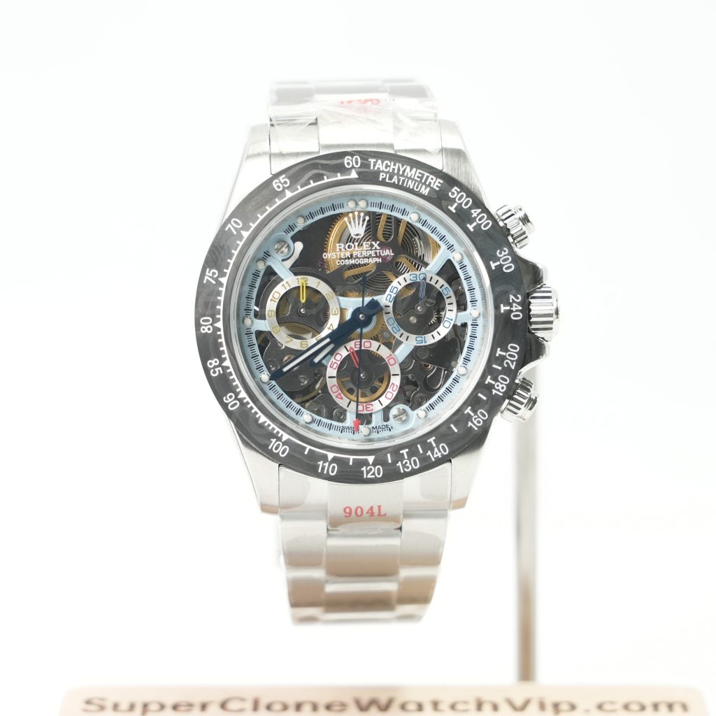 Rolex Daytona La Montoya Skeleton Blue Dial 40mm Replica Watch