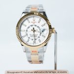 Rolex Sky Dweller 326933 White Dial Oyster 42mm Two Tone 11 Super Clone Watches