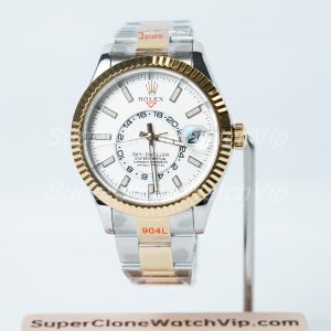 Rolex Sky Dweller 326933 White Dial Oyster 42mm Two Tone 11 Super Clone Watches