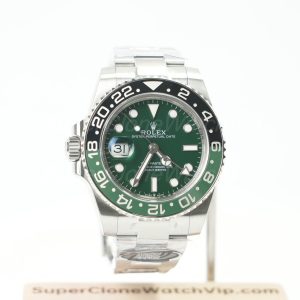 Rolex GMT-Master II 126720VTNR Steel Left-Handed Sprite Green Dial Oyster Bracelet 40mm Replica Watch - 1-108-scaled