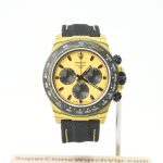 Rolex Cosmograph Daytona DiW Custom "Bumblebee" Carbon Fiber Yellow Dial Black Fabric Strap 40mm Replica Watch - 1-121-scaled