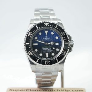 Rolex Deepsea 126660 904L Steel Black Ceramic Bezel D-Blue Dial Oyster Bracelet 44mm Replica Watch - 1-133-scaled