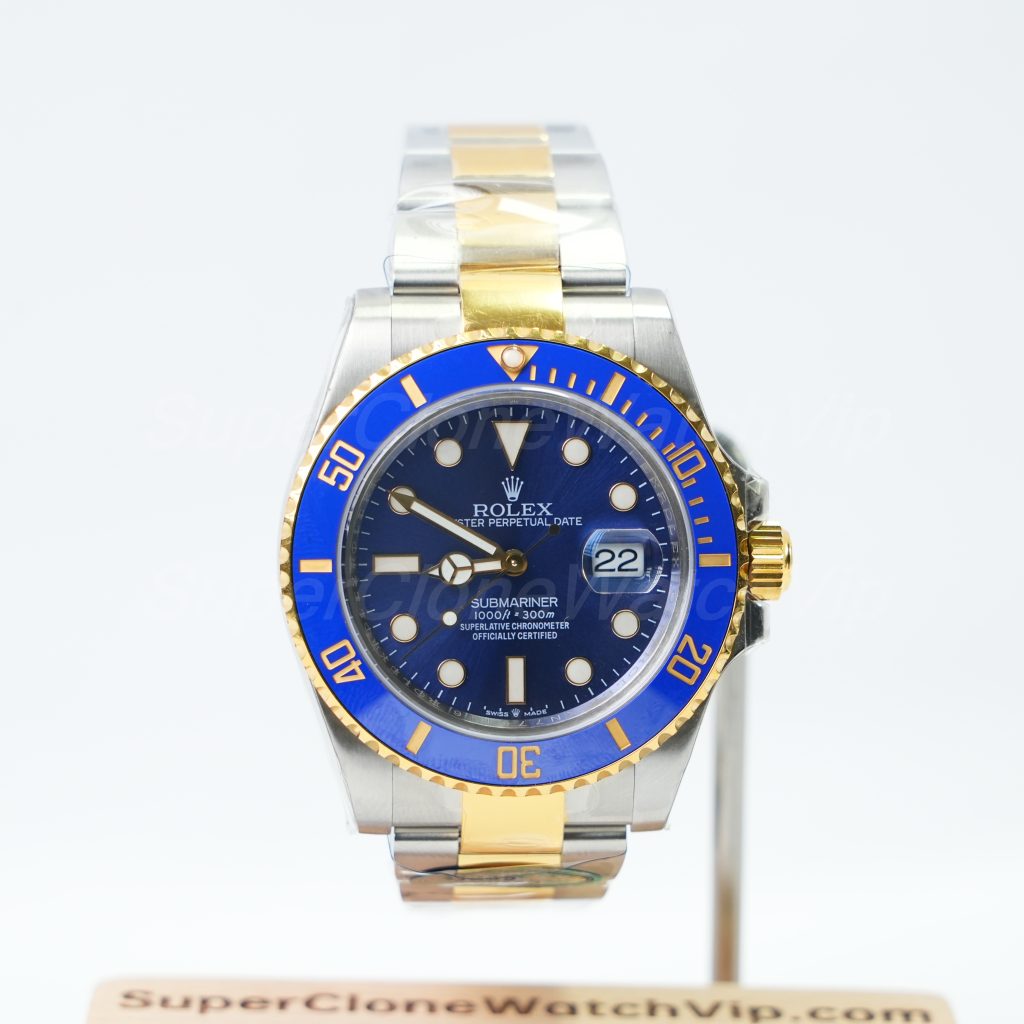 Rolex Submariner 126613LB Two-Tone Blue Dial Blue Ceramic Bezel Two-Tone Oyster Bracelet 41mm Replica Watch - 1-155-scaled