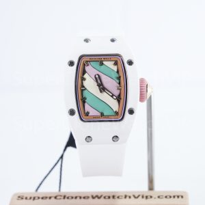 Richard Mille RM 07-03 Bonbon Steel Marshmallow Dial Steel Bezel White Rubber Strap 31mm Replica Watch - 1-162-scaled