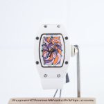 Richard Mille Bonbon RM 07-03 Steel(Ceramic-finish) Swirl Dial Steel Bezel White Rubber Strap 31mm Replica Watch - 1-163-scaled