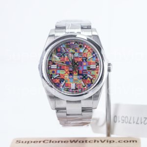 Rolex Oyster Perpetual 36 126000 Celebration Motif Dial Steel Oyster Bracelet 36mm Replica Watch - 1-172-scaled