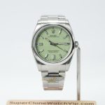 Rolex Oyster Perpetual Steel Model Pistachio Green Dial Oyster Bracelet 36mm Replica Watch - 1-177-scaled