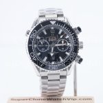 Omega Seamaster Planet Ocean 600M Chronograph Steel Model Black Dial Black Ceramic Bezel Steel Bracelet 45.5mm Replica Watches - 1-185-scaled