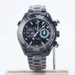 Omega Seamaster Planet Ocean 600M Chronograph "Deep Black" ETNZ Edition Black Ceramic Turquoise Accents Black Steel Bracelet 45.5mm Replica Watches - 1-189-scaled