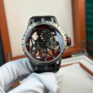 Roger Dubuis Excalibur Spider RDDBEX0545 Titanium Skeleton Dial Titanium Bezel Black Rubber Strap 45mm Replica Watches - 1-195
