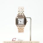 Cartier Panthère Rose Gold White Dial Rose Gold Bracelet 22x30mm Replica Watches - 1-212-scaled