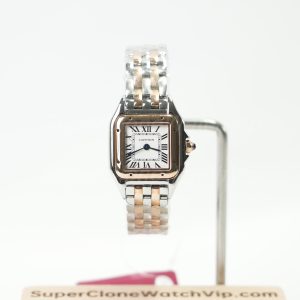Cartier Panthère Two-Tone Rose Gold White Dial Two-Tone Rose Gold Bracelet 22x30mm Replica Watches - 1-213-scaled
