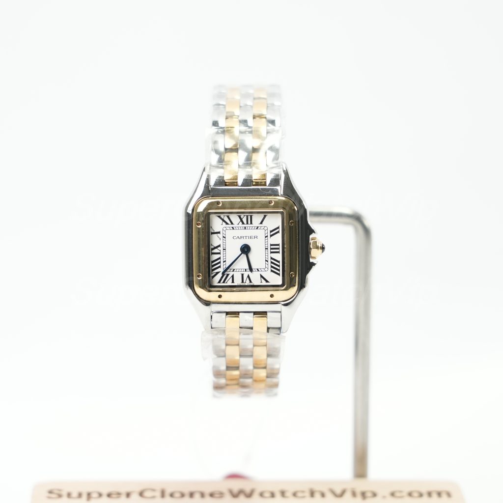Cartier Panthère Two-Tone White Dial Two-Tone Bracelet 22x30mm Replica Watches - 1-215-scaled