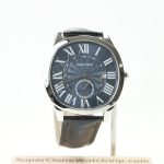 Cartier Drive de Cartier Steel Model Blue Dial Black Alligator Leather Strap 40mm Replica Watches - 1-223-scaled