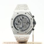 Audemars Piguet Royal Oak Offshore Steel Model Chronograph Grey Tapisserie Dial Steel Bracelet 42mm Replica Watch - 1-225-scaled
