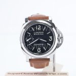 Panerai Luminor Marina PAM00111 Steel Black Dial Brown Leather Strap 44mm Replica Watches - 1-234-scaled