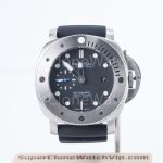 Panerai Submersible PAM00973 Steel Black Dial Brushed Steel Bezel Black Rubber Strap 42mm Replica Watches - 1-235-scaled