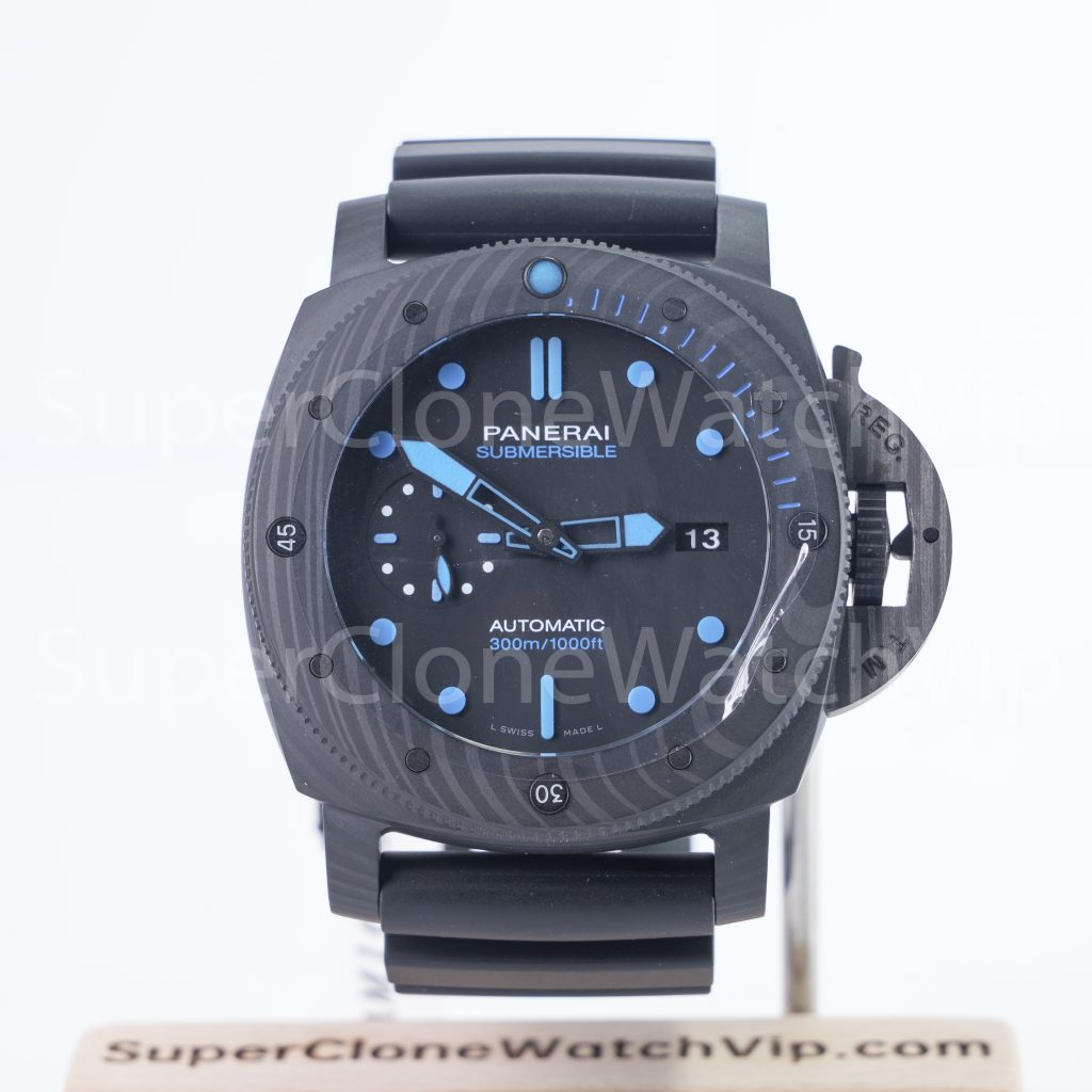 Panerai Submersible PAM01616 Carbotech Black Dial Carbon Fiber Dive Bezel Black Rubber Strap 47mm Replica Watches - 1-237-scaled