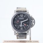 Panerai Luminor Luna Rossa GMT PAM01096 Titanium Scafotech Dial Carbotech Bezel Grey Fabric Strap 42mm Replica Watches - 1-239-scaled