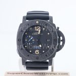 Panerai Luminor Submersible 1950 PAM00616 Carbotech Black Dial Carbon Fiber Bezel Black Rubber Strap 47mm Replica Watches - 1-241-scaled