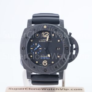Panerai Luminor Submersible 1950 PAM00616 Carbotech Black Dial Carbon Fiber Bezel Black Rubber Strap 47mm Replica Watches - 1-241-scaled