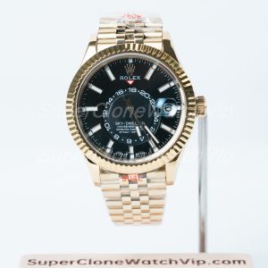 Rolex-Sky-Dweller-326238-Black-Dial-Yellow-Gold-42mm Super Clone Watches Replica Watches - 1-248-scaled