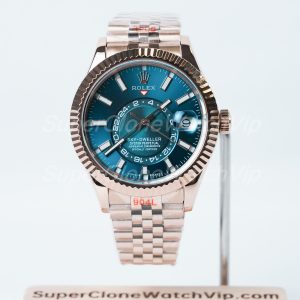 Rolex-Sky-Dweller-326235-Blue-Green-Dial-Rose-Gold-42mm Super Clone Watches Replica Watches - 1-249-scaled