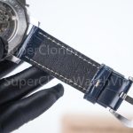 Panerai Luminor Marina PAM01313 Steel Blue Sunray Dial Polished Bezel Dark Blue Alligator Leather Strap 44mm Replica Watches - 10-157-scaled