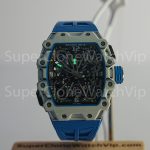 Richard Mille RM 35-03 Rafael Nadal Butterfly Rotor White Quartz TPT Blue Rubber Strap 49mm Replica Watch - 2-101-scaled