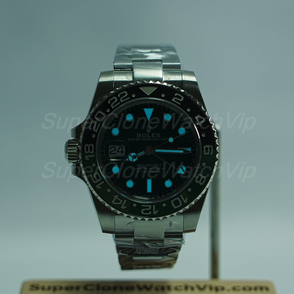 Rolex GMT-Master II 126720VTNR Steel Left-Handed Sprite Green Dial Oyster Bracelet 40mm Replica Watch - 2-111-scaled