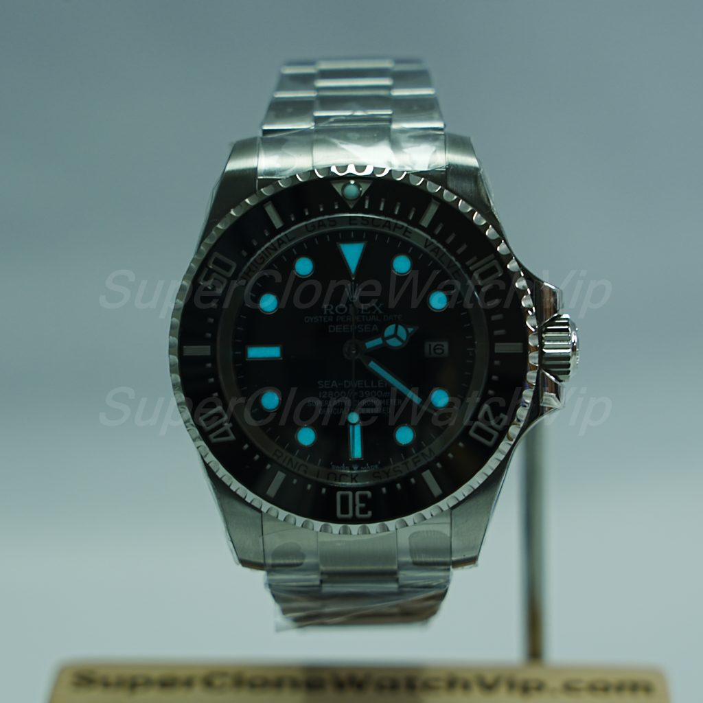 Rolex Deepsea 126660 904L Steel Black Dial Black Ceramic Bezel Oyster Bracelet 44mm Replica Watch - 2-134-scaled