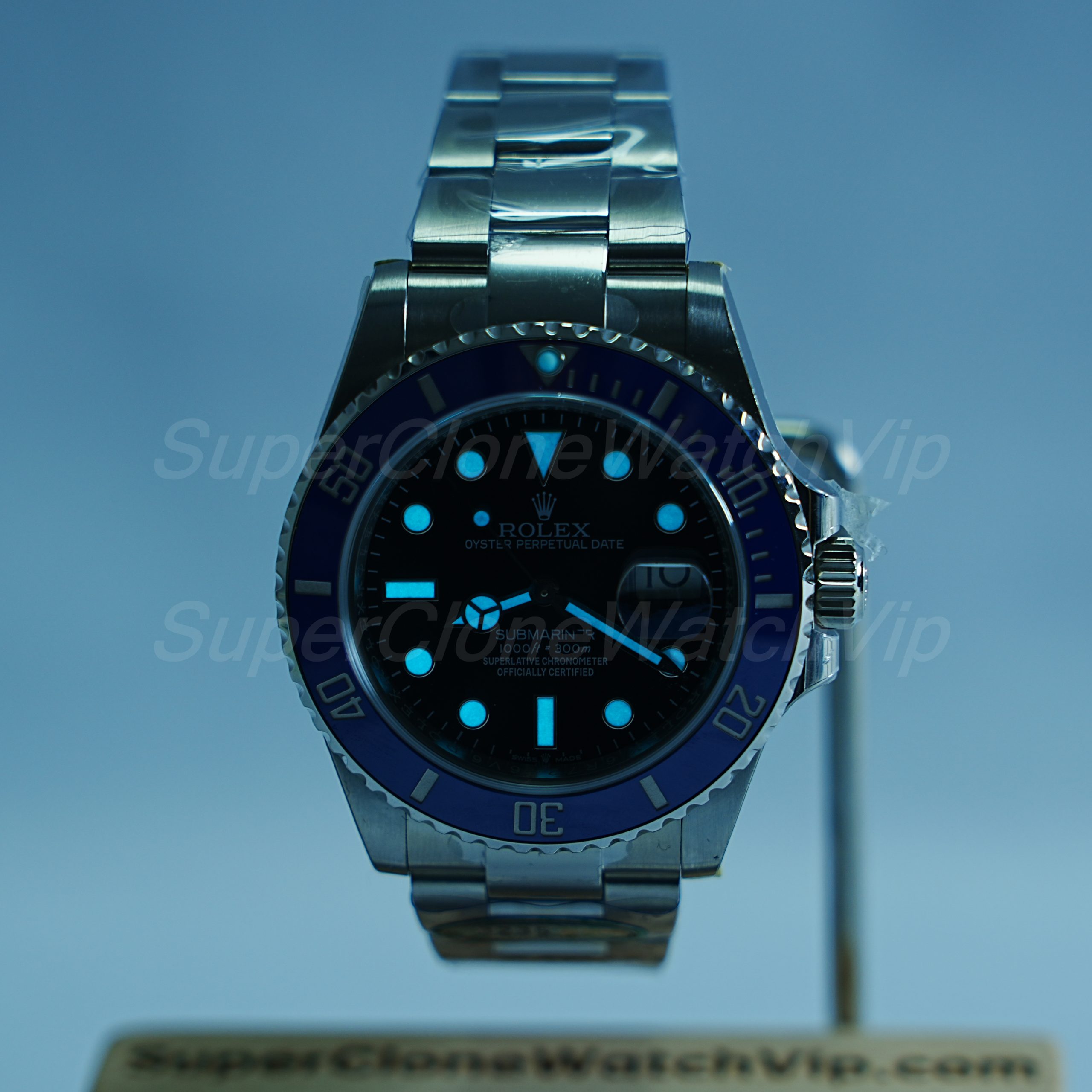 Rolex Submariner 126610LB Black Dial Blue Bezel Steel 41mm Replica Watch side view