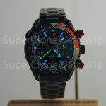 Omega Seamaster Planet Ocean 600M Chronograph "Deep Black" Black-Orange Ceramic Bezel Black Steel Bracelet 45.5mm Replica Watches - 2-195-scaled