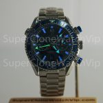 Omega Seamaster Planet Ocean 600M Chronograph Steel Model Blue Dial Blue Ceramic Bezel Steel Bracelet 45.5mm Replica Watches - 2-198-scaled