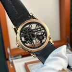 Roger Dubuis Excalibur RDDBEX0836 18K Rose Gold Skeleton Dial Rose Gold Bezel Black Rubber Strap 42mm Replica Watches - 2-202