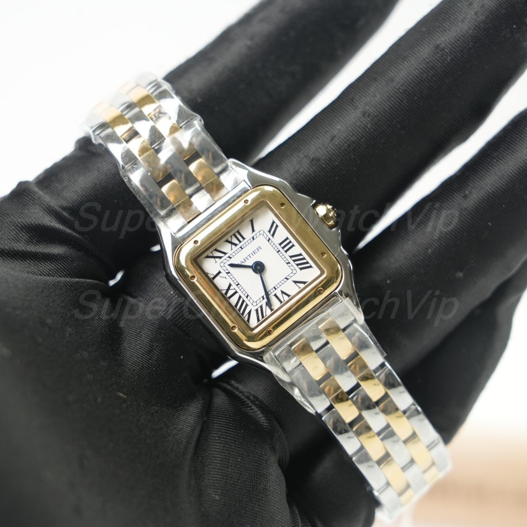 Cartier Panthère Two-Tone White Dial Two-Tone Bracelet 22x30mm Replica Watches - 2-223-scaled