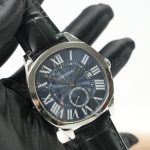 Cartier Drive de Cartier Steel Model Blue Dial Black Alligator Leather Strap 40mm Replica Watches - 2-232-scaled