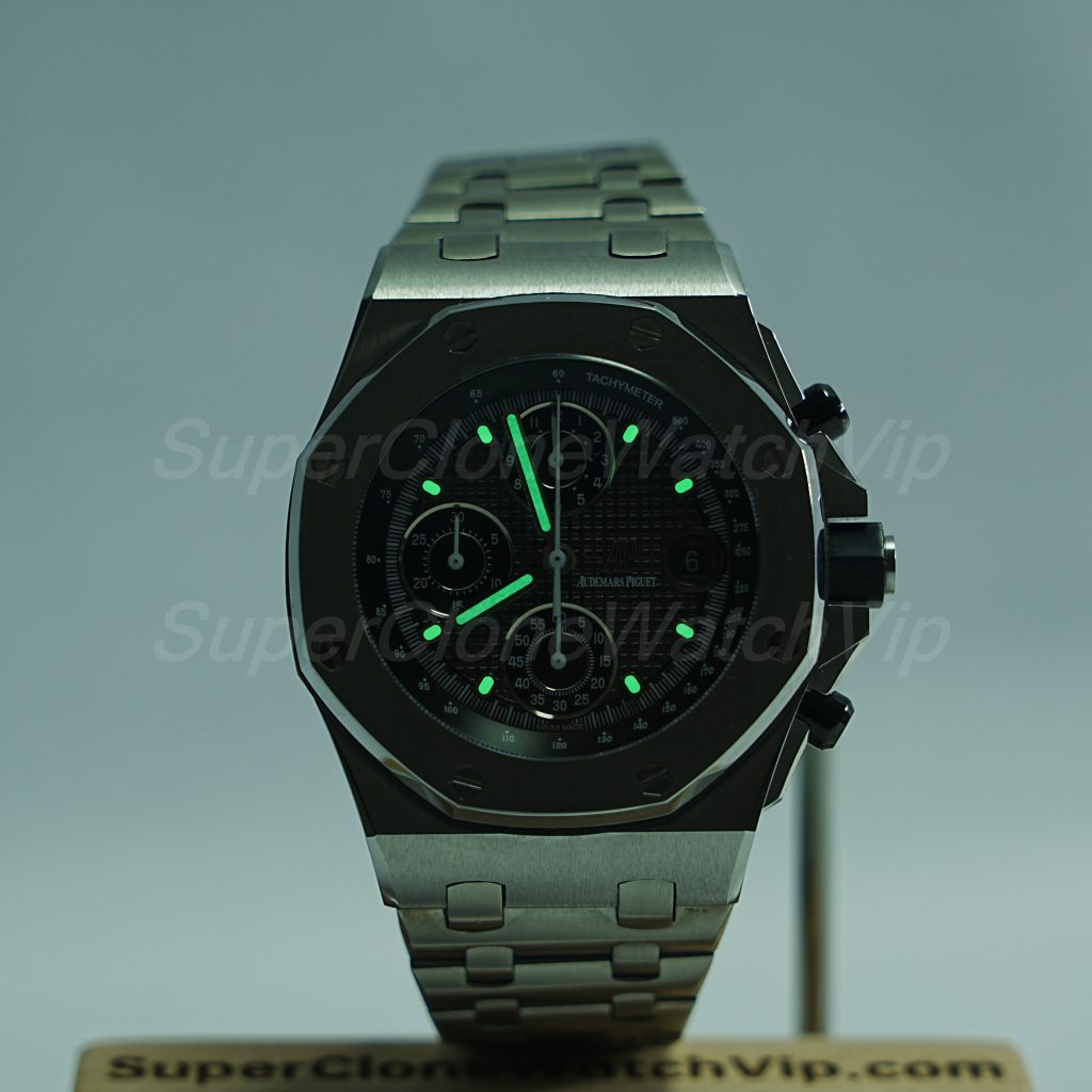 Audemars Piguet Royal Oak Offshore Steel Model Chronograph Grey Tapisserie Dial Steel Bracelet 42mm Replica Watch - 2-234-scaled
