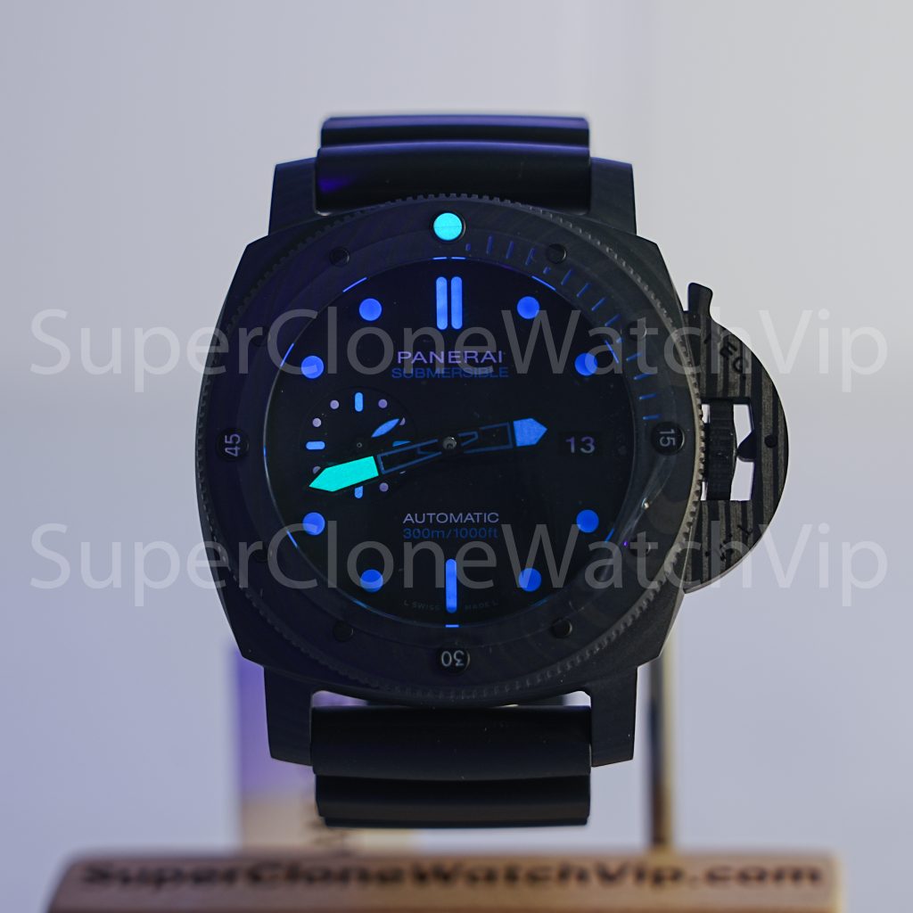 Panerai Submersible PAM01616 Carbotech Black Dial Carbon Fiber Dive Bezel Black Rubber Strap 47mm Replica Watches - 2-245-scaled