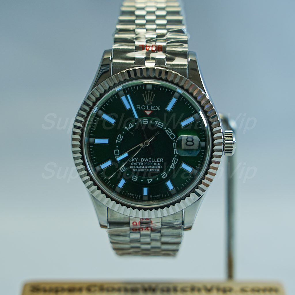 Rolex-Sky-Dweller-326934-Forest-Green-Dial-Steel-42mm Super Clone Watches Replica Watches - 2-261-scaled