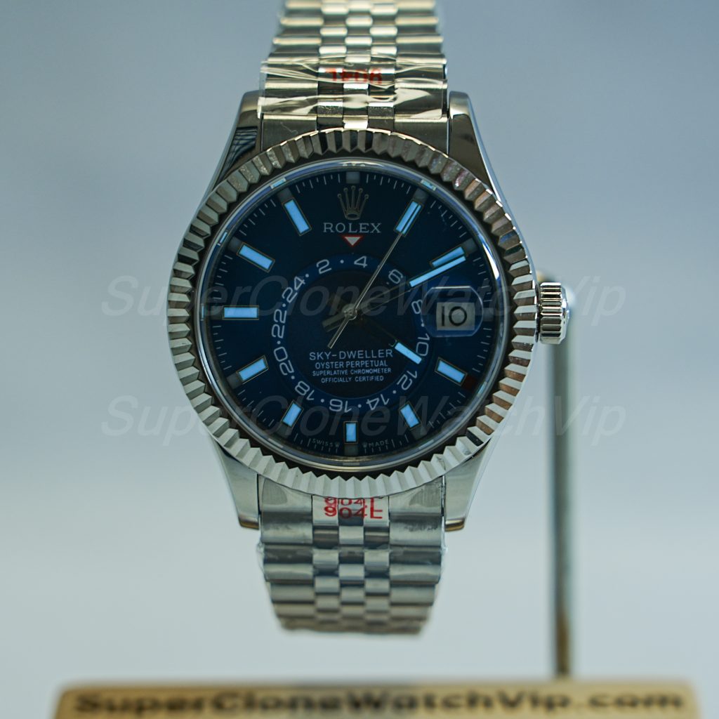 Rolex-Sky-Dweller-326934-Bright-Blue-Dial-Steel-42mm Super Clone Watches Replica Watches - 2-263-scaled