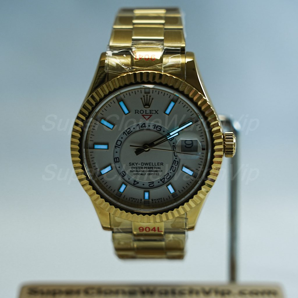 Rolex-Sky-Dweller-336239-White-Dial-Yellow-Gold-42mm Super Clone Watches Replica Watches - 2-265-scaled