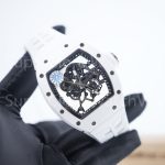 Richard Mille RM 055 Bubba Watson White Ceramic Skeleton Dial White Rubber Strap 49mm Replica Watch - 3-100-scaled